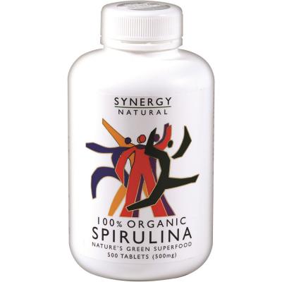 Synergy Natural Organic Spirulina 500mg 500t